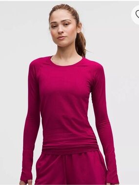 lululemon Swiftly Tech Long Sleeve Crew Top - Berry rumble Size 6